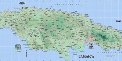 Fizik kat jeyografik nan jamaica montre mòn