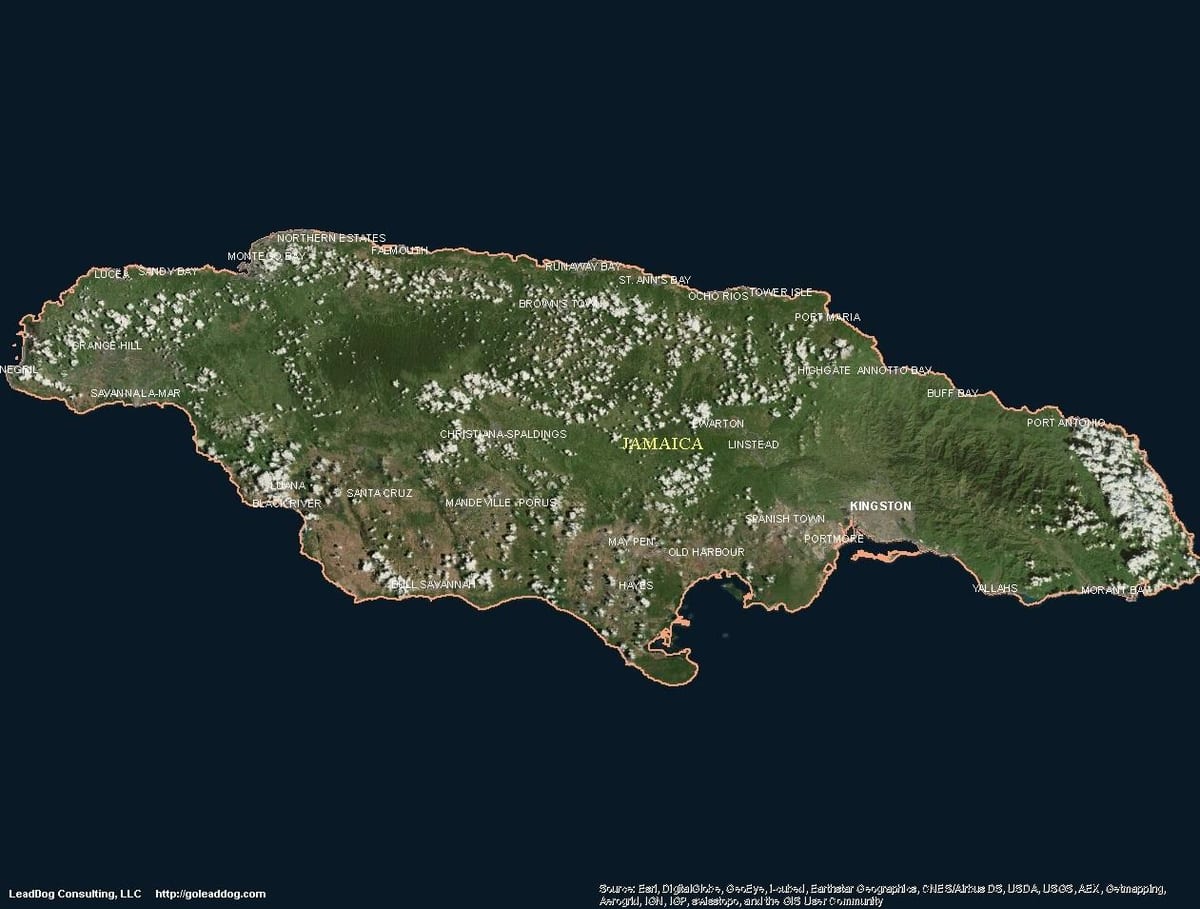 Kat jeyografik nan ayeryen jamaica