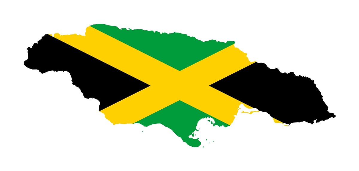 Kat jeyografik nan jamaica vecteur