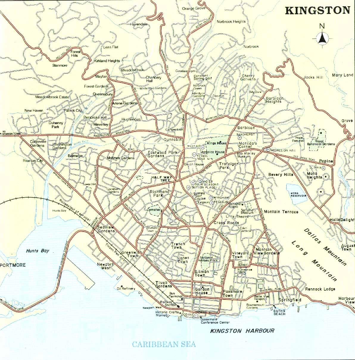 Kat jeyografik la nan kingston jamayik katye