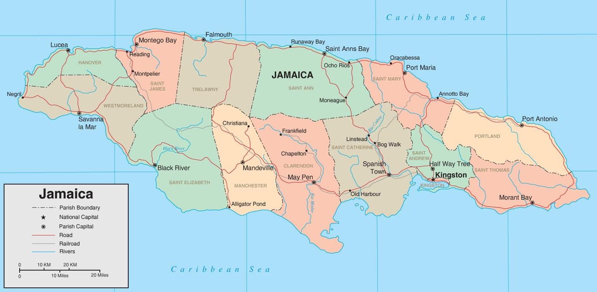 Kat jeyografik nan politik jamaica