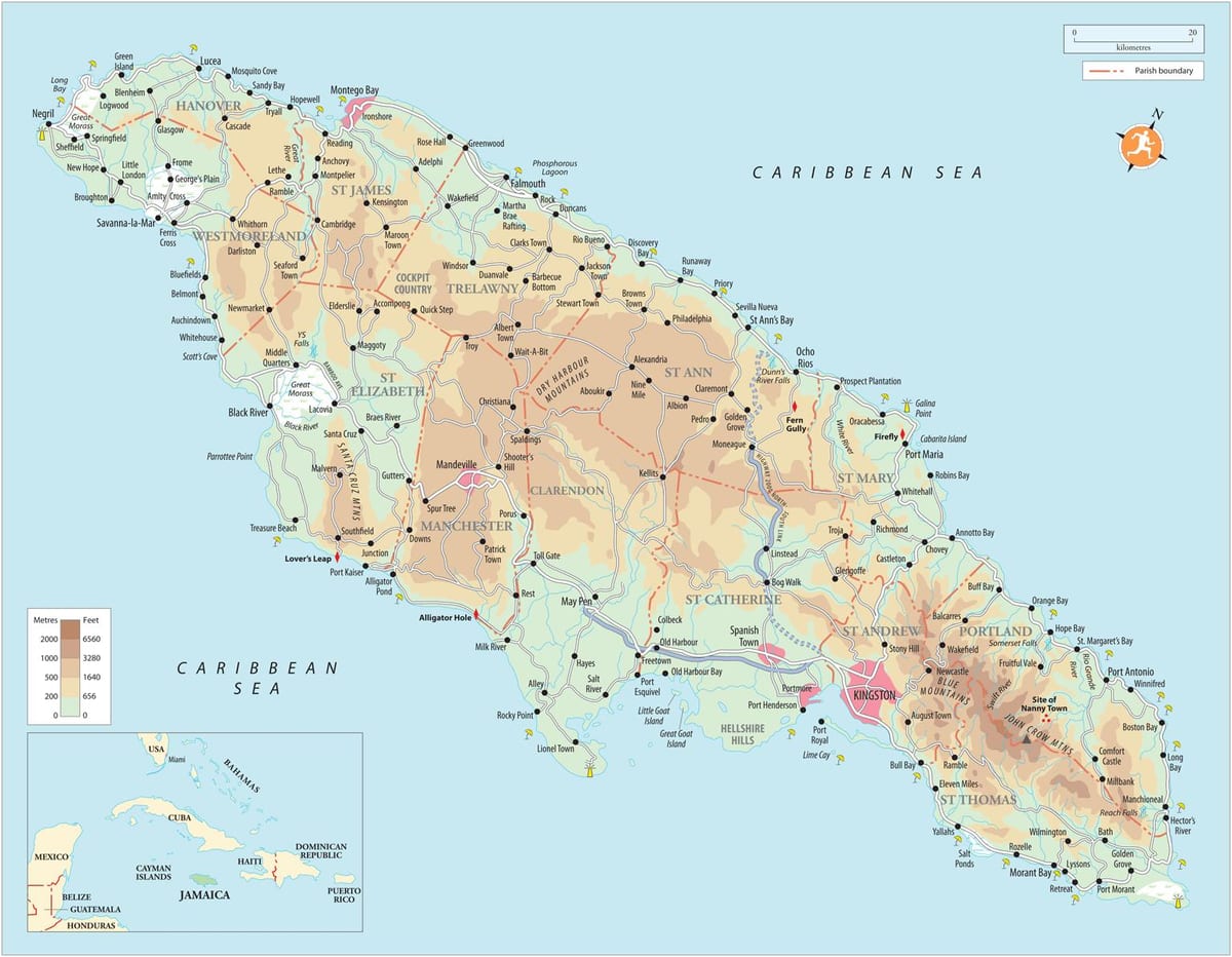 Kat jeyografik nan trezò bach jamaica