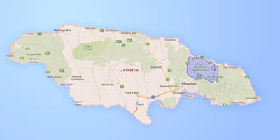 Kat jeyografik nan blue mòn jamayik
