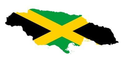 Kat jeyografik nan jamaica drapo 