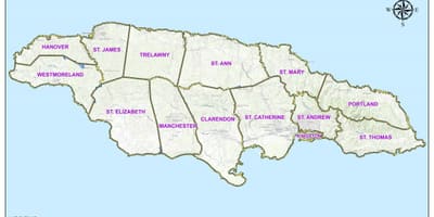 Kat jeyografik nan jamaica konstitiyan