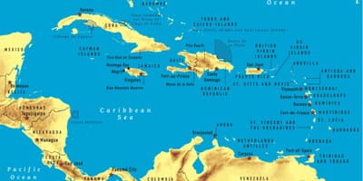Kat jeyografik nan jamaica plonje anba dlo